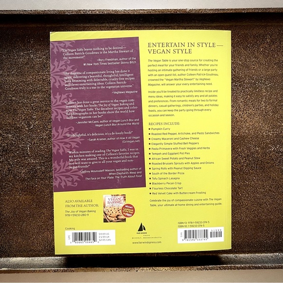 BOOK • “The Vegan Table” Cookbook • - Picture 9 of 10